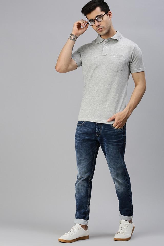 solid cotton blend regular fit mens t-shirt