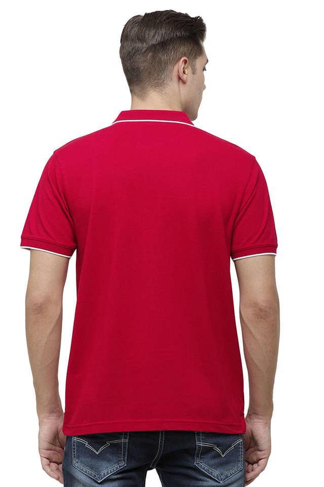 solid cotton blend regular fit mens t-shirt