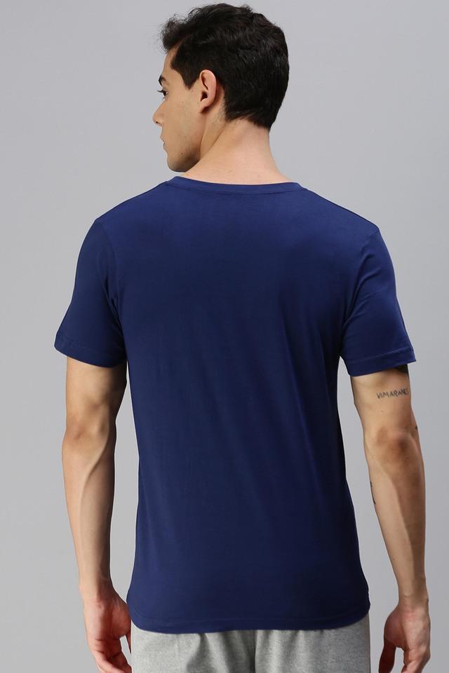 solid cotton blend regular fit mens t-shirt