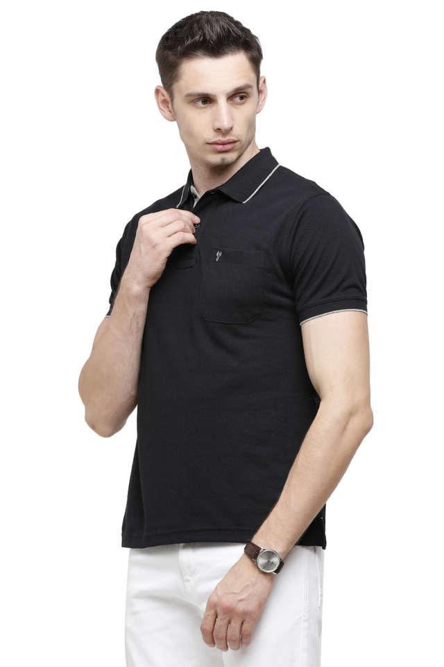 solid cotton blend regular fit mens t-shirt