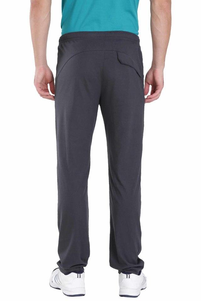 solid cotton blend slim fit mens track pants