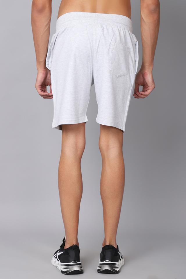 solid cotton blend straight fit mens shorts