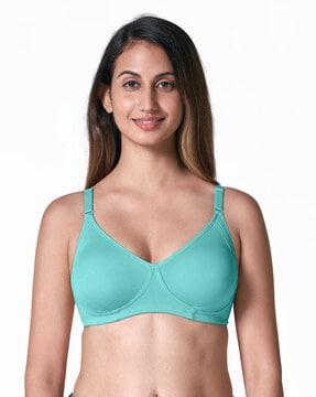 solid cotton bra