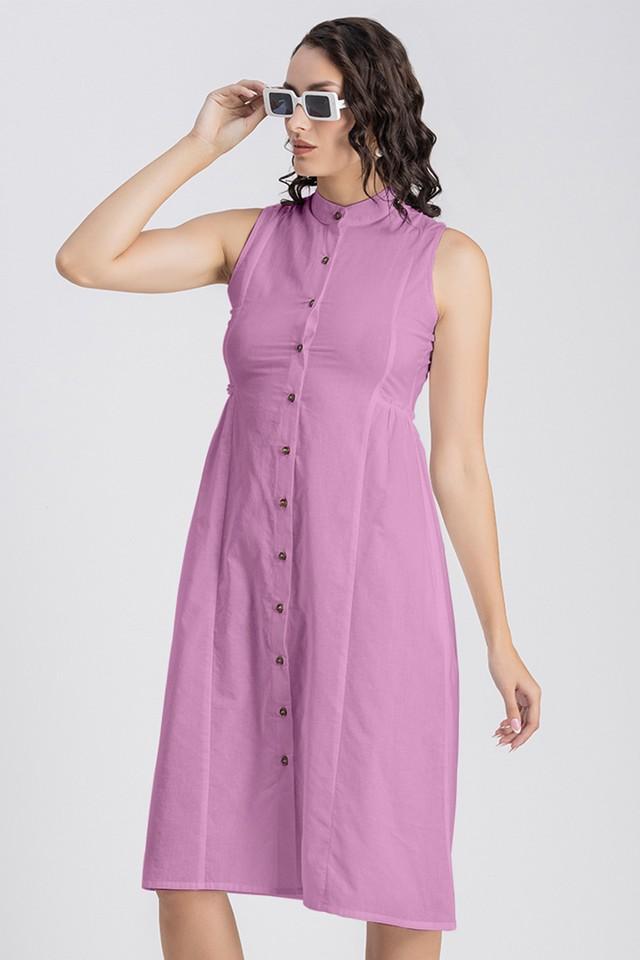 solid cotton henley womens midi dress