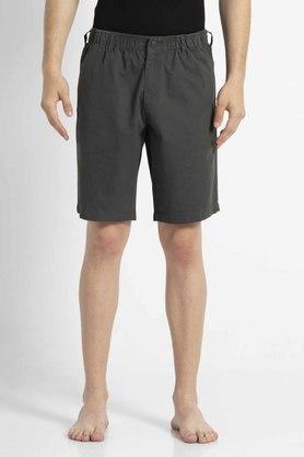 solid cotton men's shorts - multi