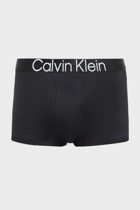 solid cotton men's trunks - black