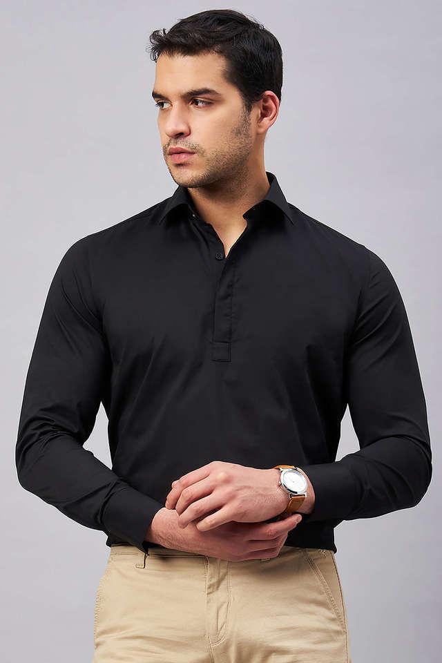 solid cotton mens formal wear shirt