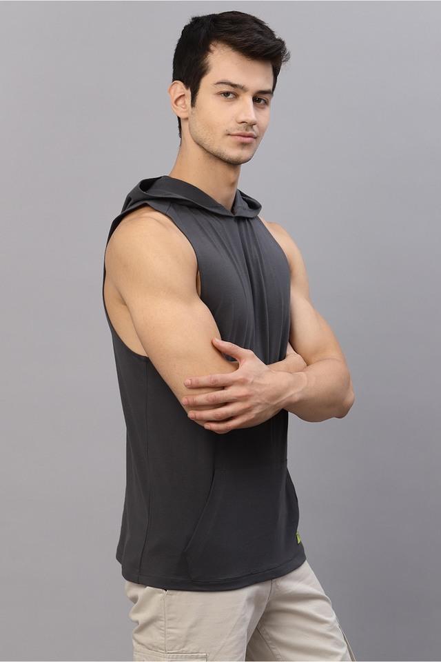 solid cotton mens vest