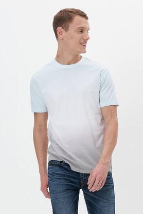 solid cotton polo men's t-shirt - blue