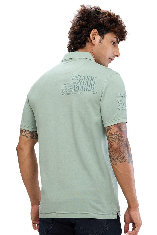 solid cotton polo mens t-shirt