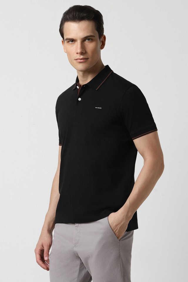 solid cotton polo mens t-shirt