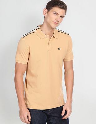 solid cotton polo shirt
