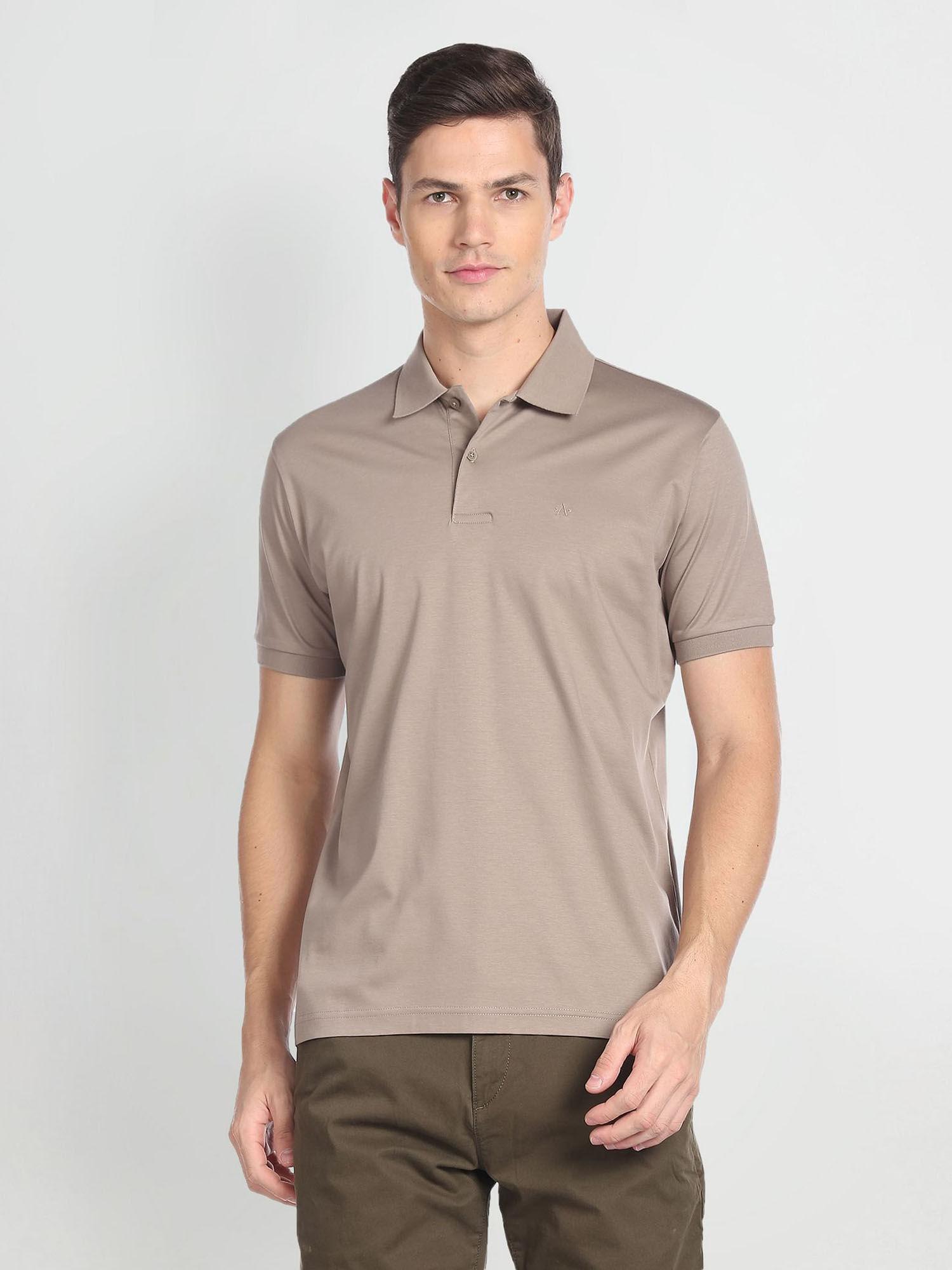 solid cotton polo t-shirt