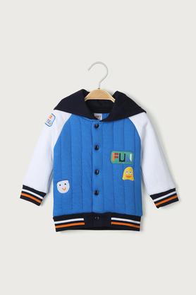 solid cotton regular fit infant boys sweatshirt - royal blue