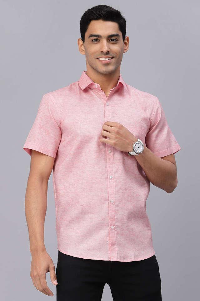 solid cotton regular fit mens casual shirt