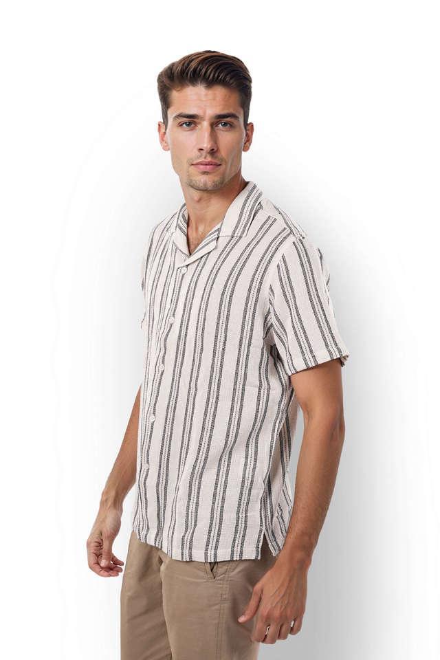 solid cotton regular fit mens casual shirt