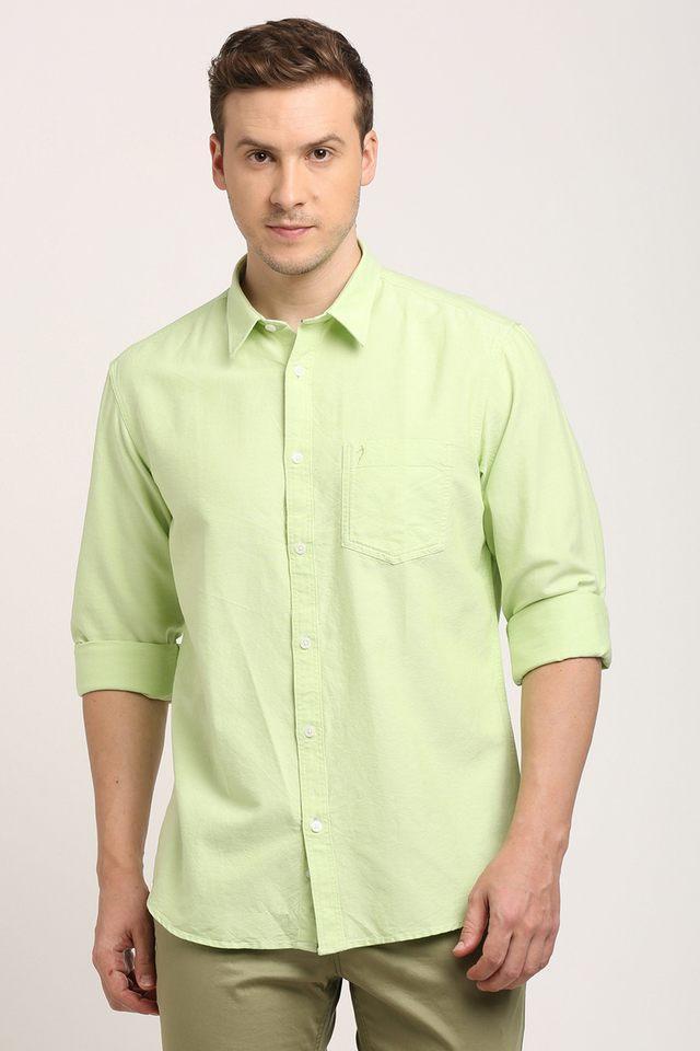 solid cotton regular fit mens casual shirt