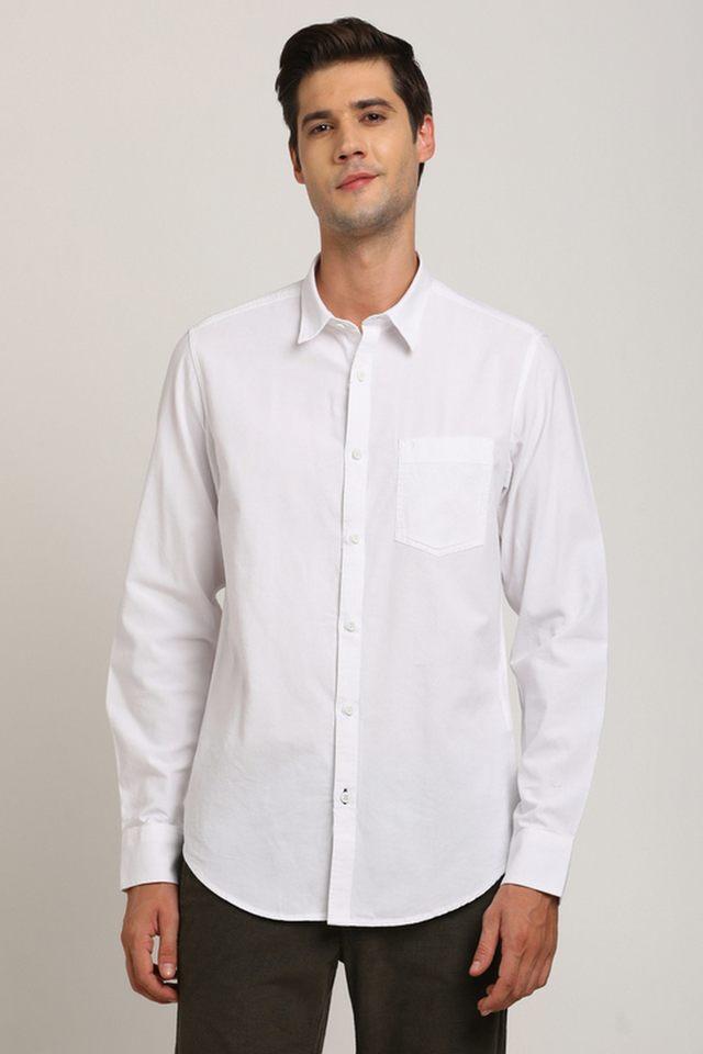 solid cotton regular fit mens casual shirt