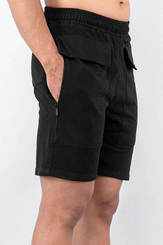 solid cotton regular fit mens casual shorts