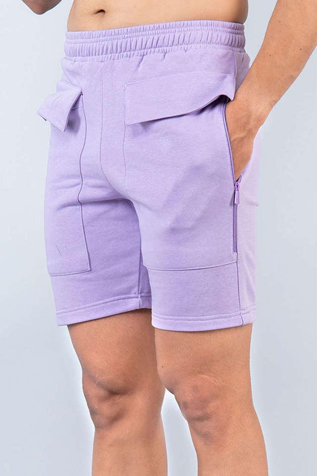 solid cotton regular fit mens casual shorts