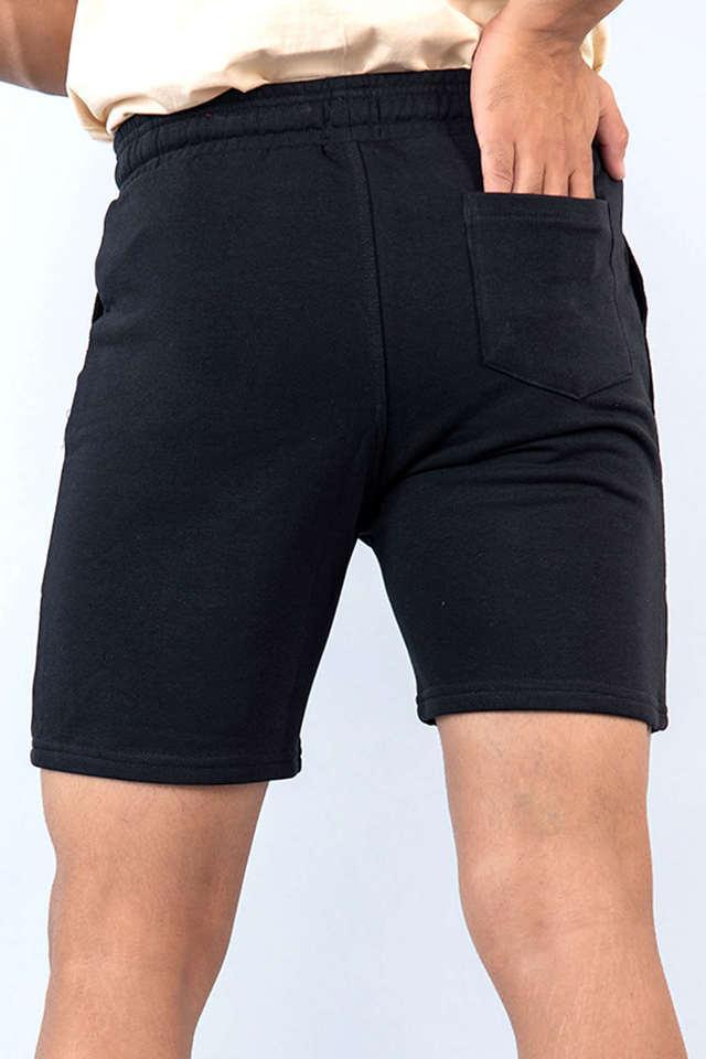 solid cotton regular fit mens casual shorts