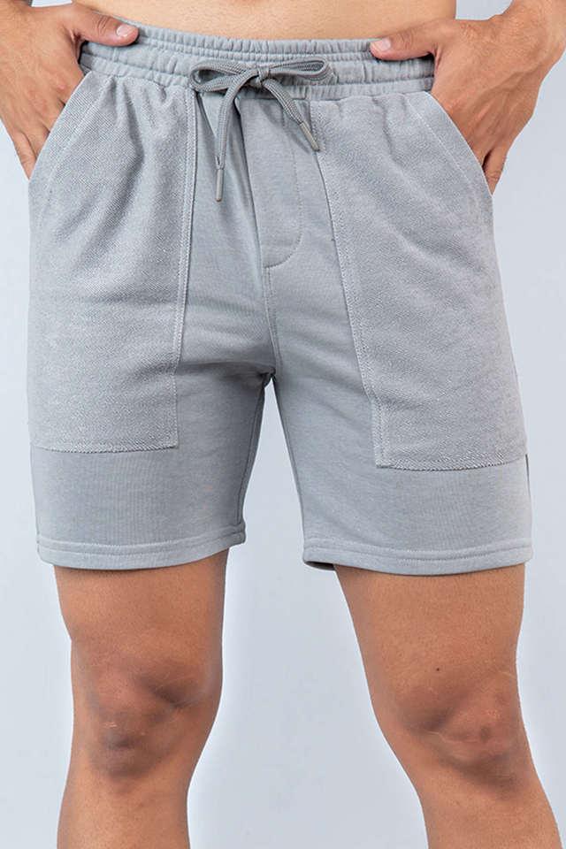 solid cotton regular fit mens casual shorts