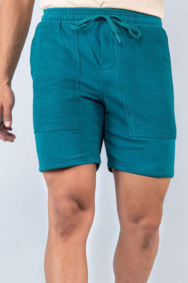 solid cotton regular fit mens casual shorts