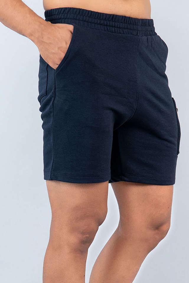 solid cotton regular fit mens casual shorts