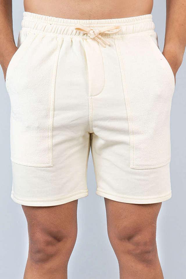 solid cotton regular fit mens casual shorts