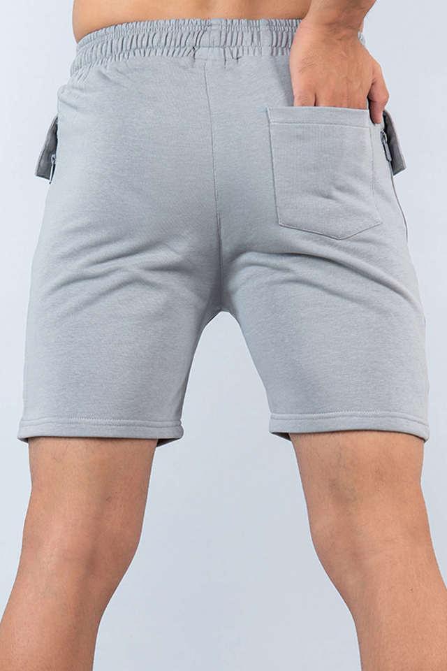 solid cotton regular fit mens casual shorts