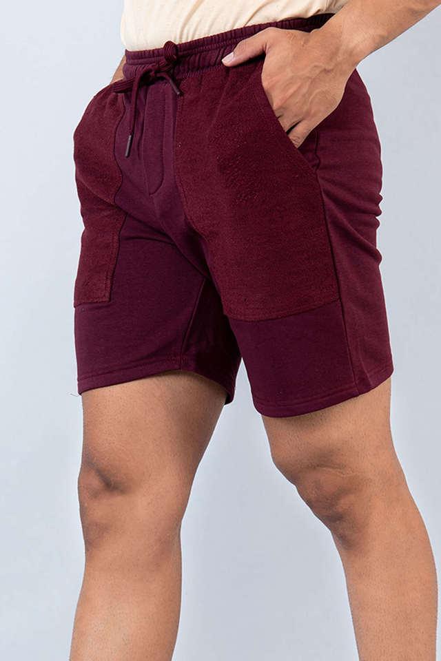 solid cotton regular fit mens casual shorts