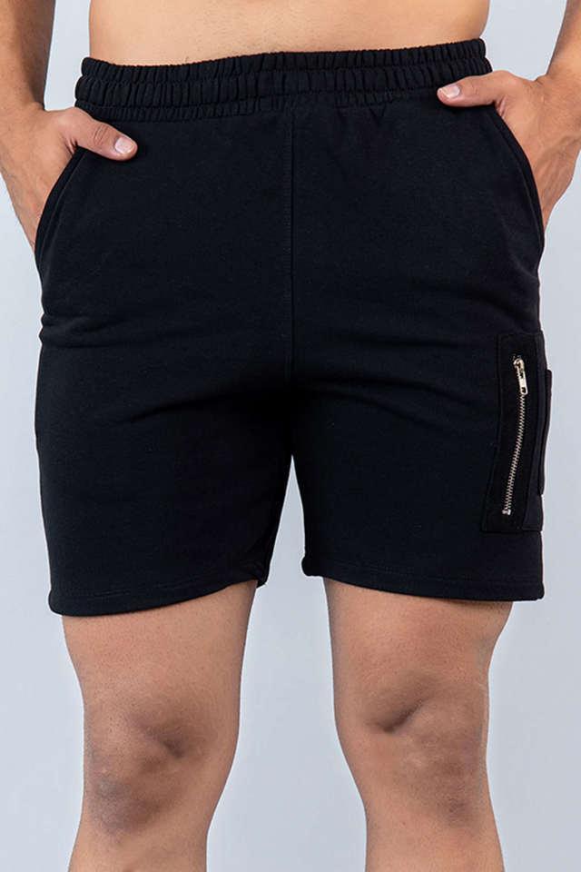 solid cotton regular fit mens casual shorts