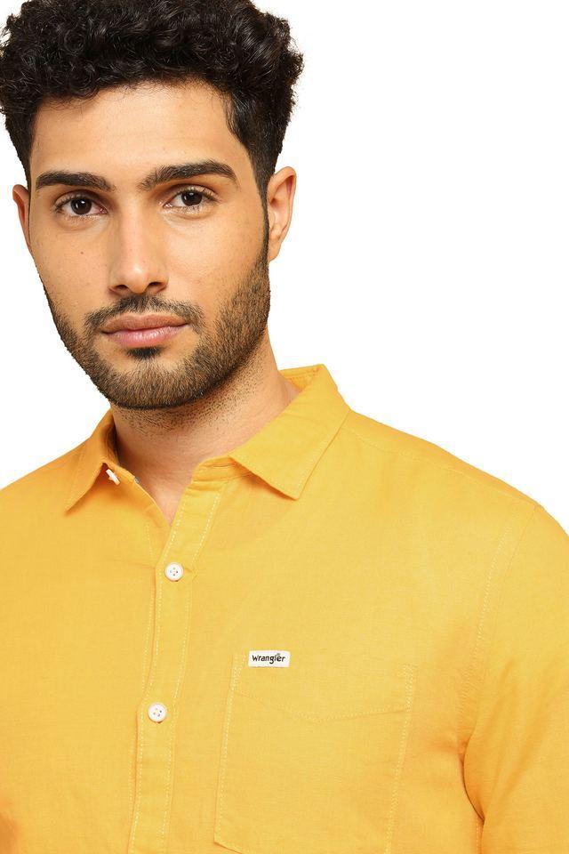 solid cotton regular fit mens casual wear shirt