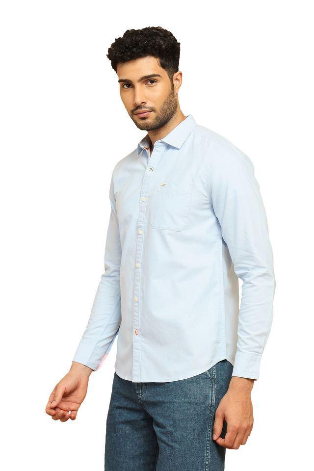 solid cotton regular fit mens casual wear shirt