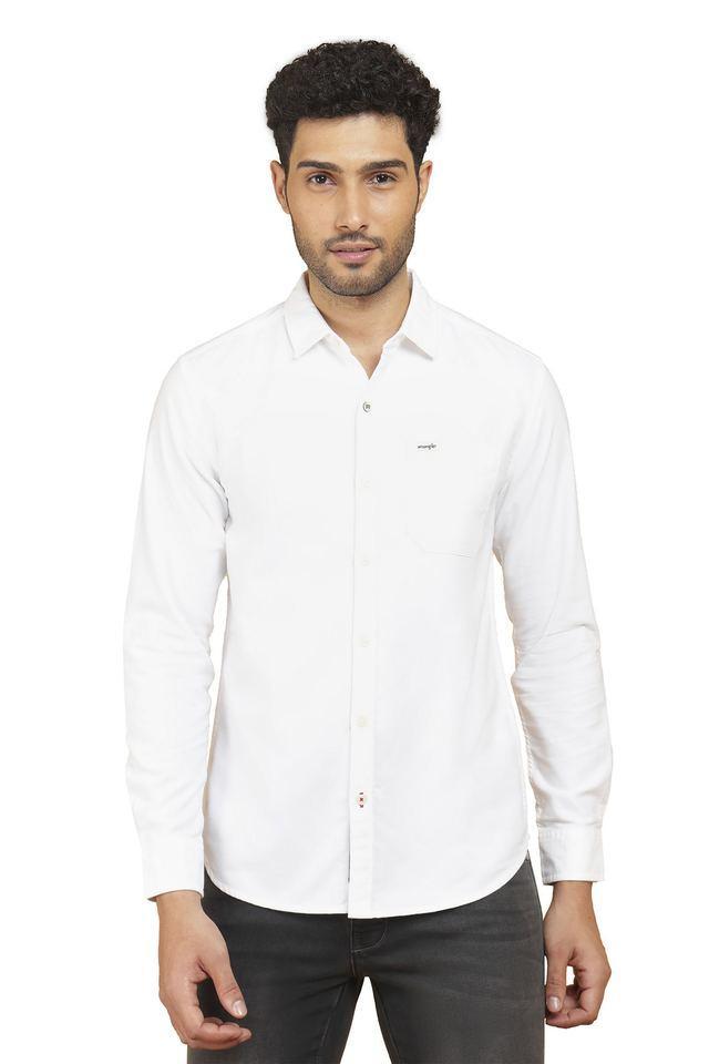 solid cotton regular fit mens casual wear shirt