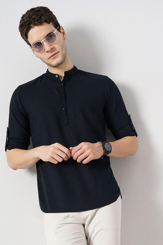 solid cotton regular fit mens casual wear shirt