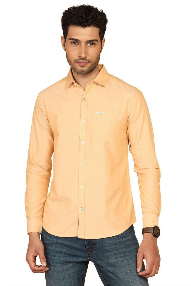 solid cotton regular fit mens casual wear shirt