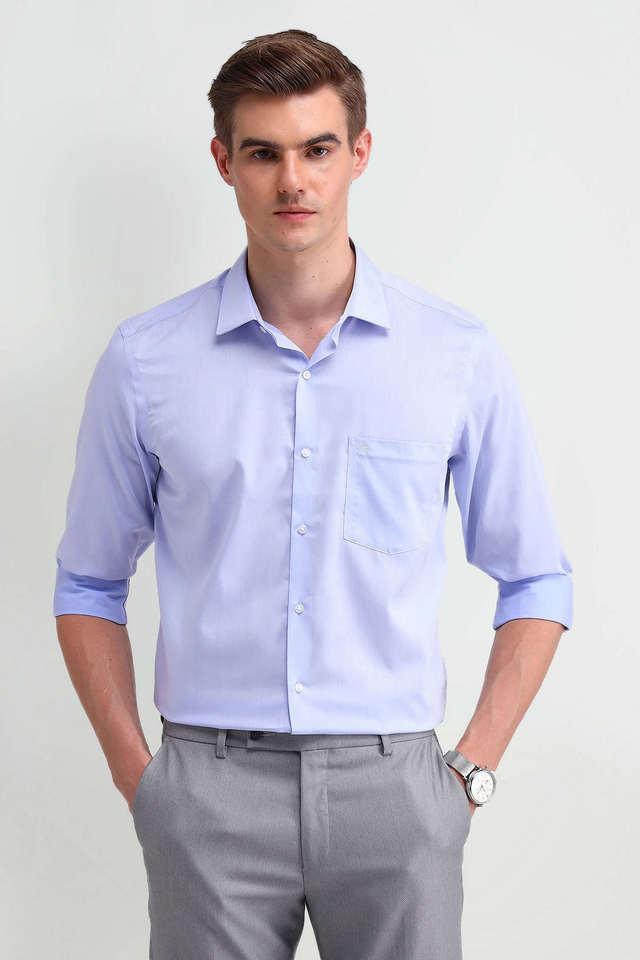 solid cotton regular fit mens formal shirt