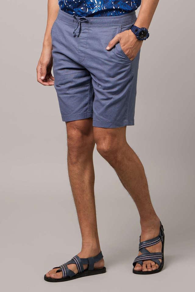 solid cotton regular fit mens shorts