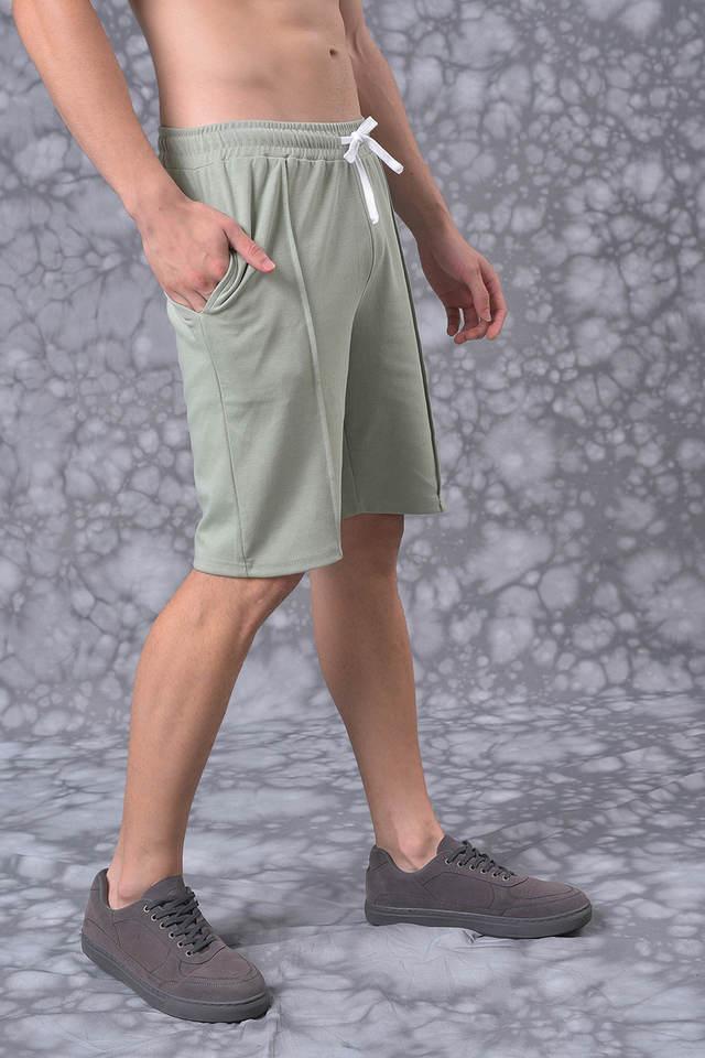 solid cotton regular fit mens shorts