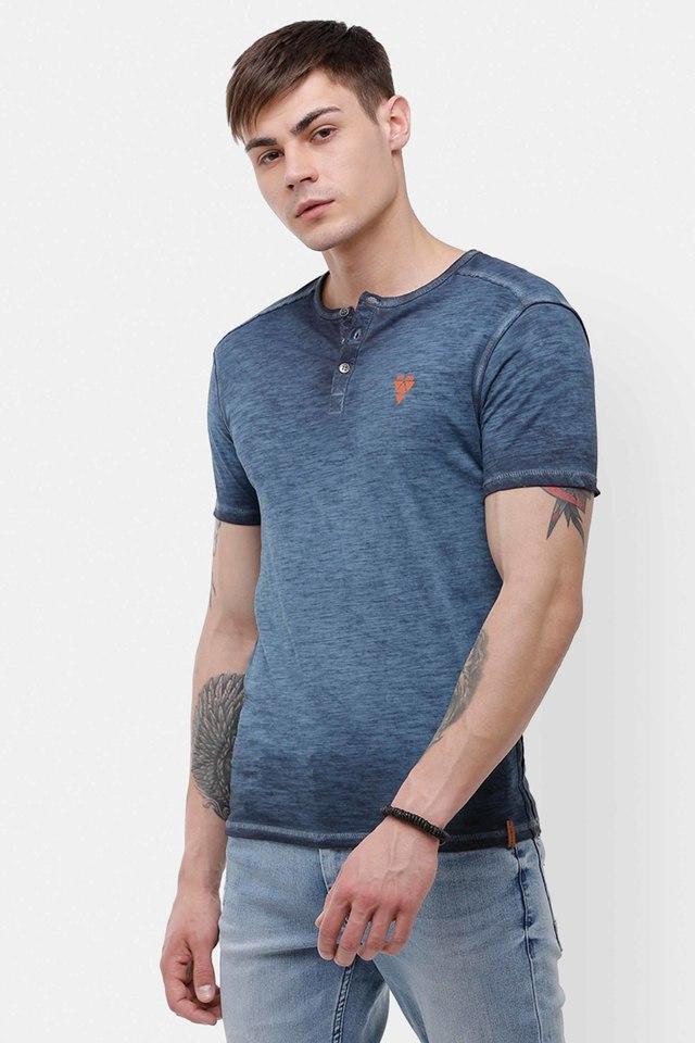 solid cotton regular fit mens t-shirt