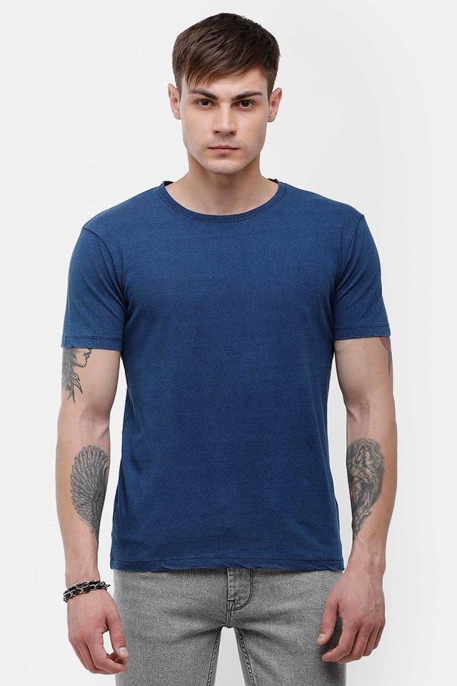 solid cotton regular fit mens t-shirt