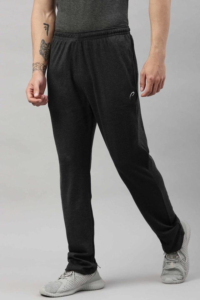 solid cotton regular fit mens track pants