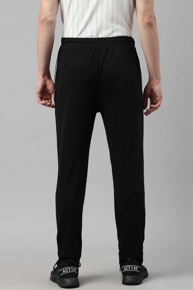 solid cotton regular fit mens track pants