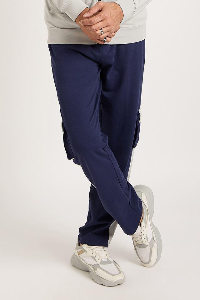 solid cotton regular fit mens track pants