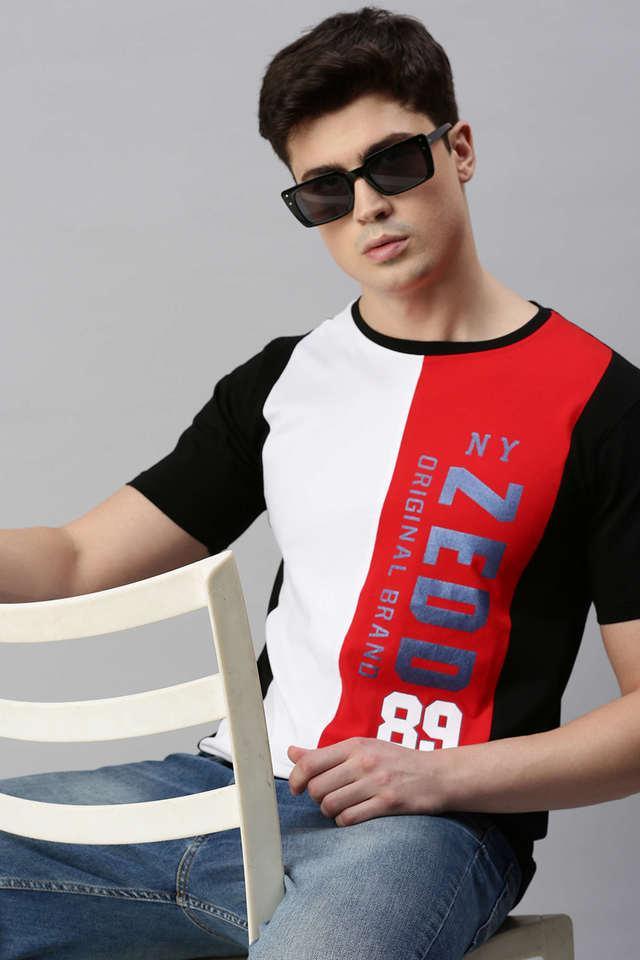 solid cotton relaxed fit mens casual wear t-shirt