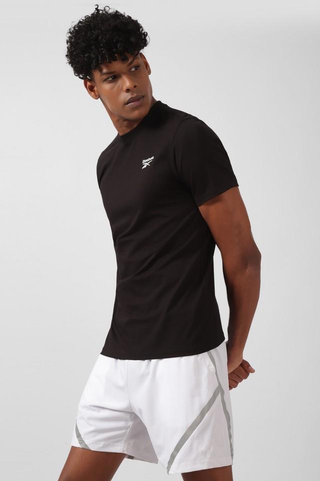 solid cotton round neck mens t-shirt