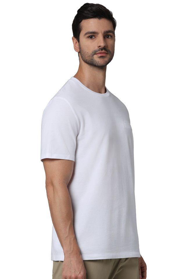 solid cotton round neck mens t-shirt