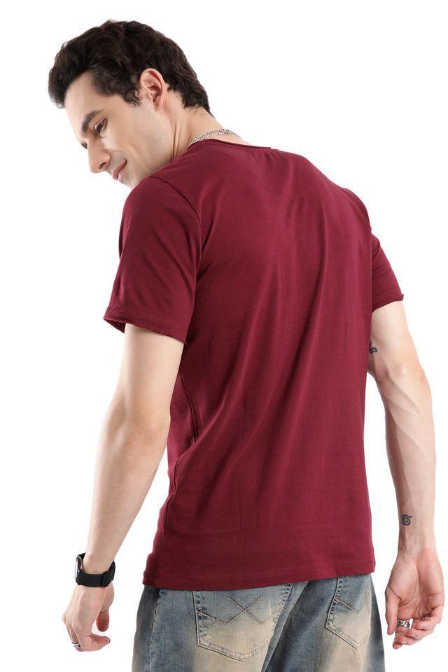 solid cotton round neck mens t-shirt