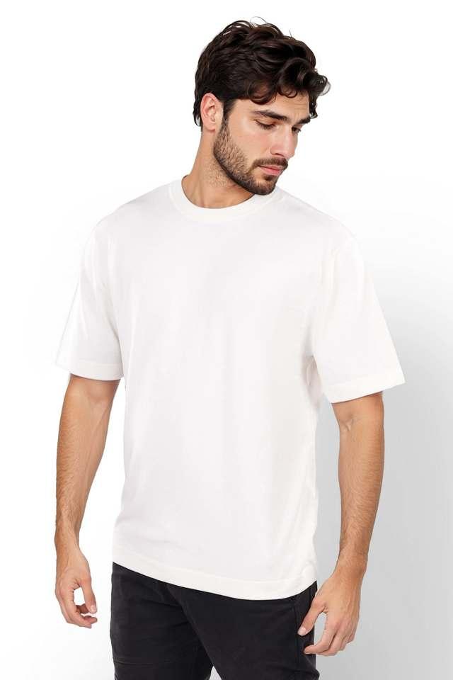 solid cotton round neck mens t-shirt